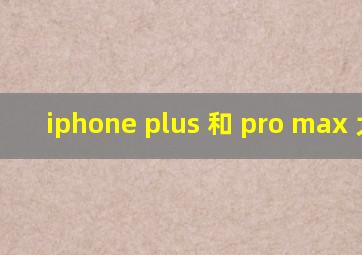 iphone plus 和 pro max 大小